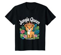 Jungle Queen Lioness Mignon Animal Safari Fille T-Shirt