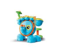 VTech - Ma Batterie Jungle Rock, Instrument de Musique Bébé, Batterie Interactive Éléphant avec Baguettes et Tabouret Enfant, Jouet d'Éveil Musical, Cadeau Enfant Dès 18 Mois - Contenu en Français