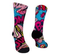 Jungle Socks Chaussettes de sport longues colorées et amusantes pour hommes et femmes, pour le CrossFit, le cyclisme, la course à pied, le VTT. Conçu en Europe. 39-42 EU.