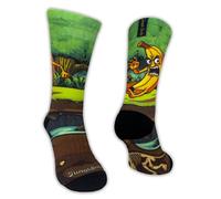Jungle Socks Chaussettes de sport longues colorées et amusantes pour hommes et femmes, pour le CrossFit, le cyclisme, la course à pied, le VTT. Conçu en Europe. 43-46 EU.