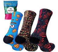 Jungle Socks, Pack de 3 chaussettes de sport amusantes pour Crossfit, Gym, Cyclisme, Course à pied, Padel, Haltérophilie, Trekking. Conçu en Europe.