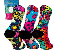 Jungle Socks, Pack de 3 chaussettes de sport amusantes pour Crossfit, Gym, Cyclisme, Course à pied, Padel, Haltérophilie, Trekking. Conçu en Europe.