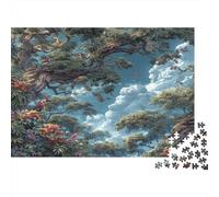 Jungle Tropicale avec Toucans Macaws Papillons 1000 Piece Picture Puzzle Adults and Children Activité Relaxante Tableau Décoratif 38x26cm/1000pcs