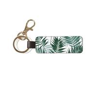 Jungle tropicale, modèle sans couture avec feuilles de palmier, Porte-clés en cuir PU, Porte-clés Porte-clés Porte-anneau Organisateur 1 pièce
