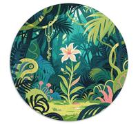 Jungle Tropicale Puzzle 1000 Pièces Cadeau Unique Décoration Intérieure Illustration Jeu Éducatif Challenge Toy Adultes Et Enfants À Partir De 14 Ans 1000pcs (67.5x67.5cm)