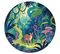 Jungle Tropicale Puzzles 1000 Pieces Cadeau Unique Illustration Jeu Éducatif Défi Jouet À De Supérieure Peinture Art pour Adultes Et Enfants 1000pcs (67.5x67.5cm)