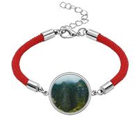 Jungle Valley Falaise Brouillard Lucky Red String Bracelet Bracelet Corde Bracelet Fait Main