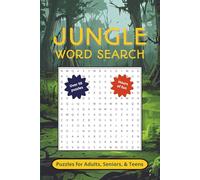 Jungle Word Search Puzzle Book: Word searches with easy to read print about the jungle, monkeys, parrots and more │ 6x9 inches, 110 pages │ 50+ puzzles … gift for vacations, holidays, and free times