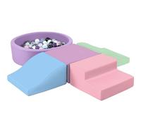 JungleDove Lot de 5 Jouets Softplay en Cuir synthétique pour Tout-Petits (sans balles) - Jouet à Ramper pour bébé - Jouet d'intérieur en Mousse (Multicolore)