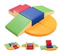 JungleDove Lot de 6 blocs de construction en mousse pour enfants - Pour l'escalade et l'intérieur - Blocs de construction géants pour la motricité de bébé - Jouet d'escalade - Blocs de construction en