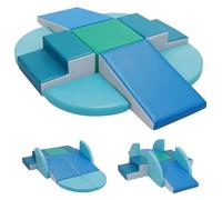 JungleDove Lot de 9 blocs de construction en mousse pour enfants à partir de 3 ans - Kit d'escalade en mousse avec blocs de construction imperméables - Jouet d'escalade éducatif pour enfants à partir