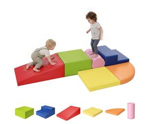 JungleDove Parcours Motricité Bébé 6 Pièces: Module Motricité Enfant Cuir PU Blocs Mousse Éducatifs - Jouets Descalade Structure d'escalade Antidérapante Ensemble Cylindre