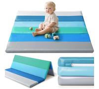 JungleDove Tapis de Jeu en Mousse pour Bébé : 121x121 cm Tapis d'Éveil en Cuir PU Imperméable - Tapis d'Éveil pour Bébé - pour Parc d'enfant Matelas (Moderne)