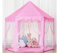 JungleDoveTente de Jeu Enfant Château de Princesse Grande Maison de Jeu pour Enfants pour Intérieur & Extérieur,avec Sac de Transpor,Rose 117x103x127cm