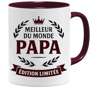 JungleMug - Cadeau fête des pères papa | Meilleur papa du monde édition limitée | Tasse humour homme original 325ml | Mug fête des pères