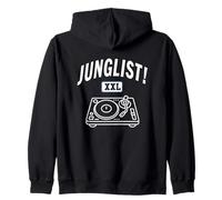 Junglist Music Drum and Bass Dance Rave Jungle DJ Platine Sweat à Capuche