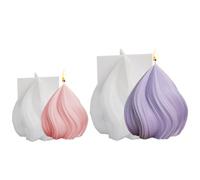 Junhui 2 Pièce Moule en Silicone Géométrique, Moule à Bougie 3D en Silicone, Gouttes d'eau Moules en Silicone pour La Décoration de La Maison, Travaux Manuels, Bougie Parfumée, Savon