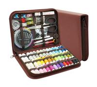 JUNING Kit Couture Complet avec Boîte, Premium Couture Accessoires (XL- 42 fils- Brun)