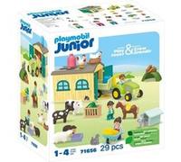 Junior 71656 Ferme tracteur et animaux, personnages, Pour bébé et enfant, Des 18 mois Bleu G