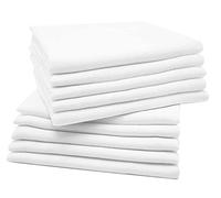 Junior Joy - 12 Crème X Et Blanc Qualité Suprême Mousseline De Coton Squares.100%, 70 X 70 Cm (2 - Référence : Vi-0998-Quv1