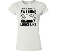 Junior This is What an Awesome Grandma Looks Like T Shirt Tee Manches Courtes(Medium)