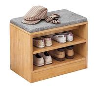 JUnipi Banc de Rangement étroit pour Chaussures, Armoire à Chaussures avec siège, 42cm/60cm, Petit Meuble de Rangement pour Chaussures pour l'entrée, Petit Espace