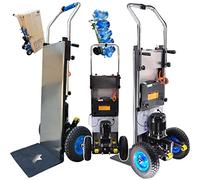 JUNIPI Diable électrique, diable électrique, avec moteur sans entretien/brushless, batterie amovible (48 V/36 Ah), capacité de charge (400 kg) - escaliers haut et bas