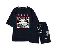 Junji Ito Collection T-Shirt Set Anime Print Casual Sportswear Set Summer Round Neck T-Shirt Drawstring Shorts Tomie Kawakami T-Shirt...