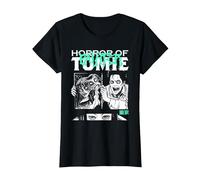 Junji Ito Horror of Tomie High Contrast Panels Horror Manga T-Shirt, Femme, Noir, XL