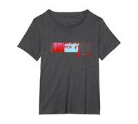 Junji Ito Tomie en Rouge T-Shirt, Femme Grandes Tailles, Chiné Foncé, 2X