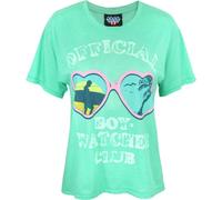 Junk Food - "Boy Watcher Club" T-shirt pour femme NS5635 (L) (Turquoise foncé)