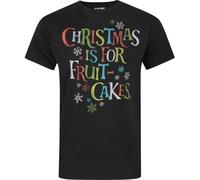 Junk Food - "Christmas Is For Fruit-Cakes" T-shirt pour homme NS5543 (S) (Noir)