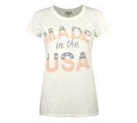 Junk Food Clothing Blanc Stars And Stripes Made In The Usa Print T-shirt à manch