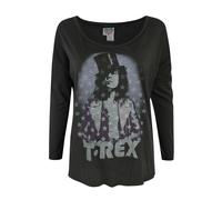 Junk Food Clothing Gris Marc Bolan T-shirt à manches longues Femme