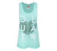 Junk Food Clothing Vert Distressed Outlaw Print Gilet Femme
