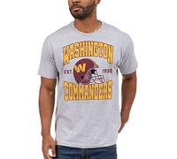 Junk Food Clothing x NFL - T-Shirt Unisexe pour Adulte avec Casque des commandants de Washington