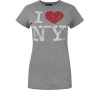 Junk Food - "I Love New York" T-shirt pour femme NS6242 (L) (Gris)