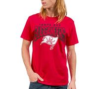 Junk Food NFL Bold Logo T-Shirt, Tampa Bay Buccaneers-Rouge, XL Mixte