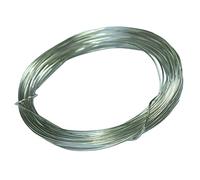JunkerCreativ Fil de Fer argenté Noyau en Laiton, Fil Laiton Argent, 0,8mm x 6m - idéal pour Art Floral, Bijoux, Objet de décoration