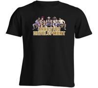 JUNKOU Arrested Development Logo Fit Casual Graphic Short Sleeve Tops Black XXL
