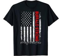 JUNKOU Buffalo Strong Pray for Buffalo T-Shirt Black L