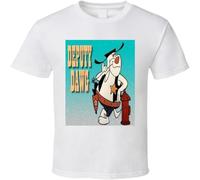 JUNKOU Deputy Dawg Cartoon 60s Animation TV Show Fan T Shirt White L