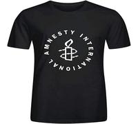 JUNKOU Fgexyz Design Amnesty International Logo Men T Shirt Cotton O Neck Black XL