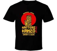 JUNKOU Hattori Hanzo Sword and Sushi Cool T Shirt Black XXL