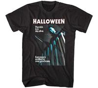 JUNKOU Horror Movie One Good Scare Men's T Shirt Trick Black S