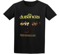 JUNKOU Men's The Dubliners in Session O-Neck Cotton T Shirt Black XXL