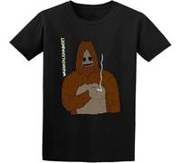JUNKOU Sassy The Sasquatch Big LEZ Show Un Whatcha Talk Funny Cotton T Shirt Mens Black M