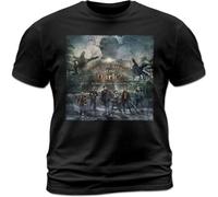 JUNKOU Unisex Cotton T-Shirt are You Afraid of The Dark Curse of The Shadows Black M