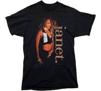 JUNKOU Vintage Janet Jackson World Tour T-Shirt Funny Vintage Gift for Her Him All Black L