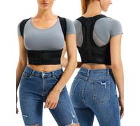 Junlan Correcteur postural épaules dos buste orthopédique Lombaire homme et femme redresseur droit soutien pour dos droit et redresseur bandeau épaules (noir, XS-S)